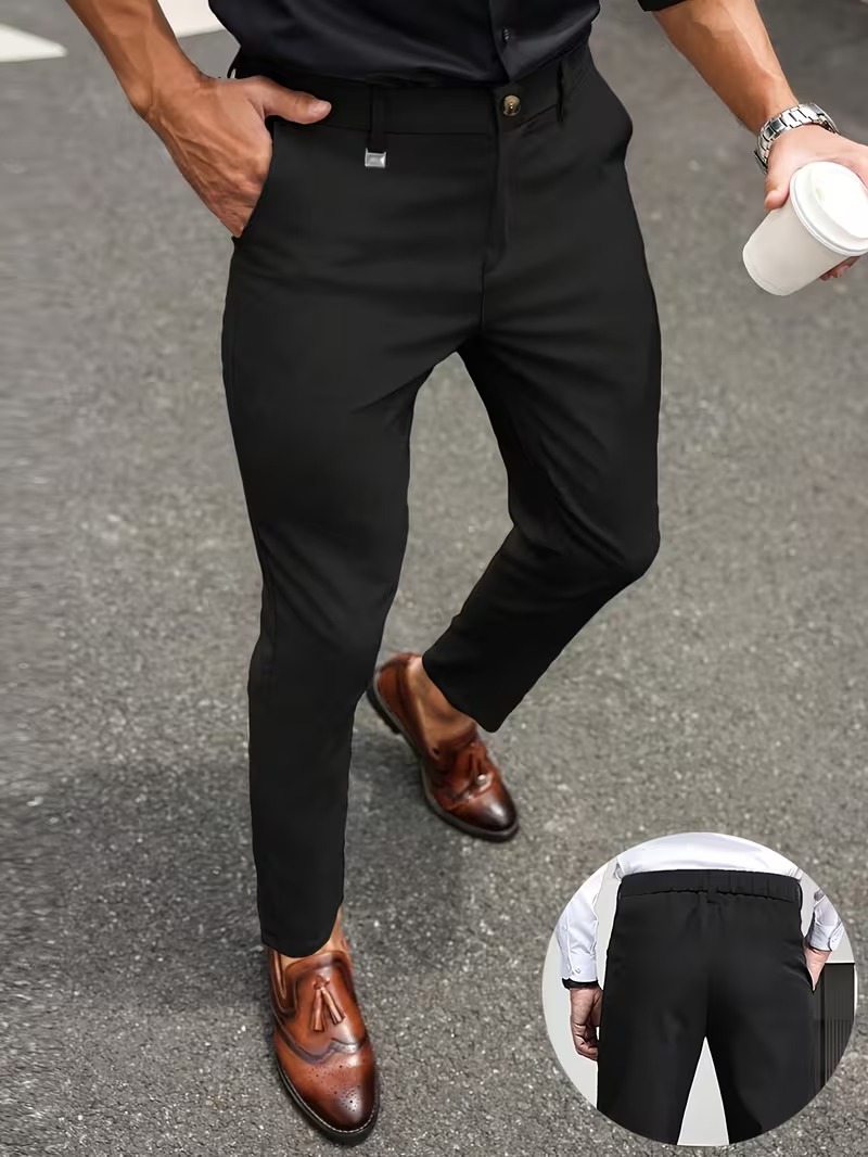 Men’s Black Business Casual Trousers