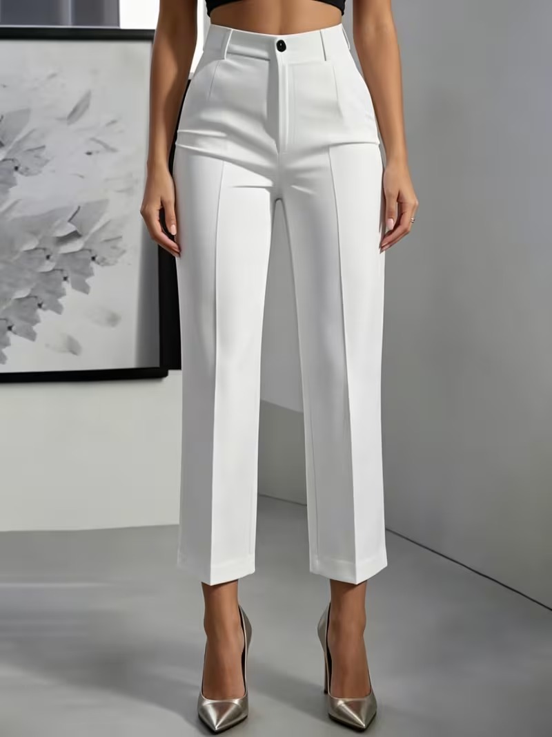 Women’s White High-Waist Pants